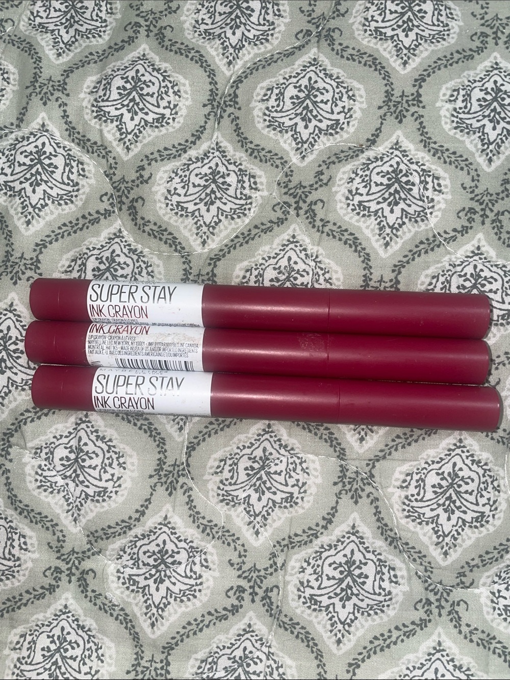 BN 3 pcs MAYBELLINE Superstay Ink Crayon pencil lipstick #60 Accept A Dare